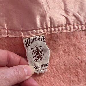 Pink Wool Blanket - Vintage